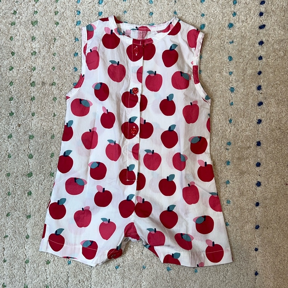 Toddler apple romper